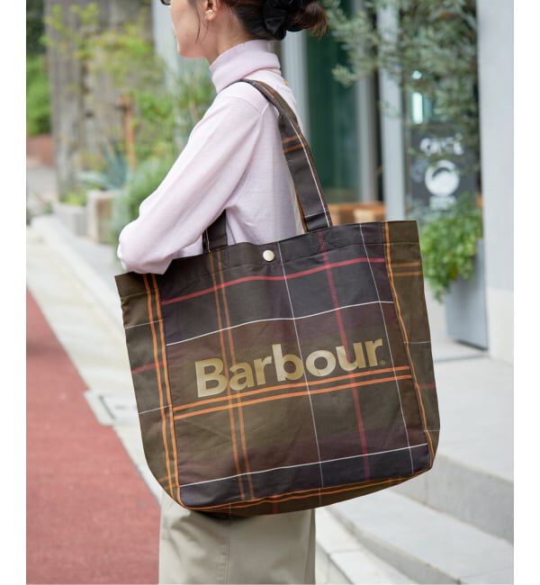 SLOBE IENA「BARBOUR/バブアー TELFIELD TARTAN TOTE BAG UBA0751TN51/TN11」|トートバッグ|
