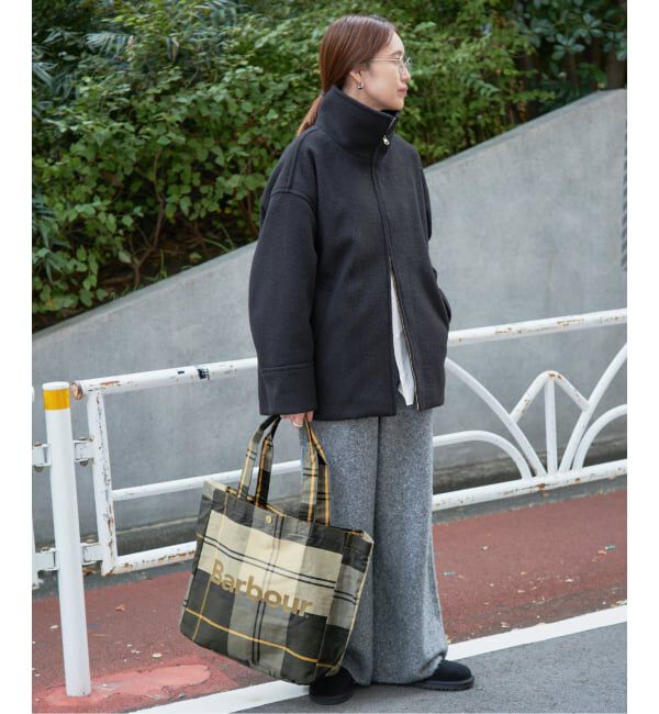 SLOBE IENA「BARBOUR/バブアー TELFIELD TARTAN TOTE BAG UBA0751TN51/TN11」|トートバッグ|