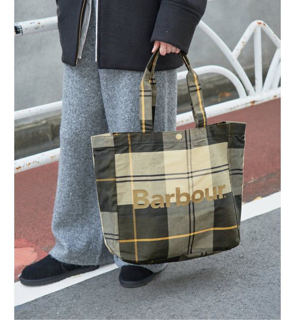 SLOBE IENA「BARBOUR/バブアー TELFIELD TARTAN TOTE BAG UBA0751TN51/TN11」|トートバッグ|