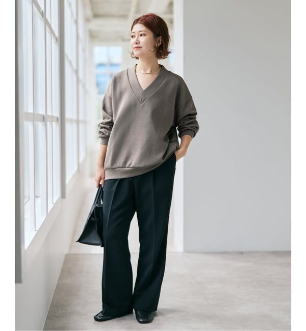 Spick and Span「《予約》ダンボールVネックプルオーバー」|スウェット・ジャージ|