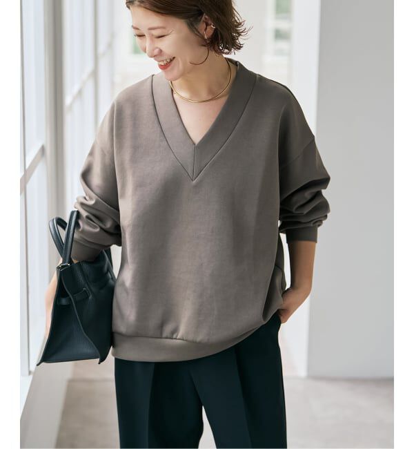 Spick and Span「《予約》ダンボールVネックプルオーバー」|スウェット・ジャージ|