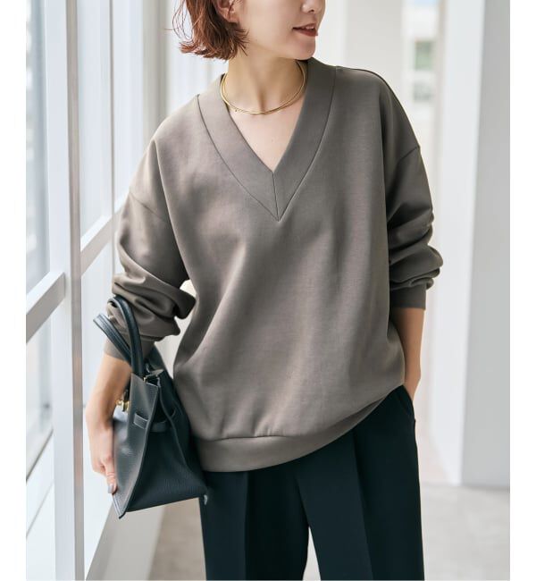 Spick and Span「《予約》ダンボールVネックプルオーバー」|スウェット・ジャージ|