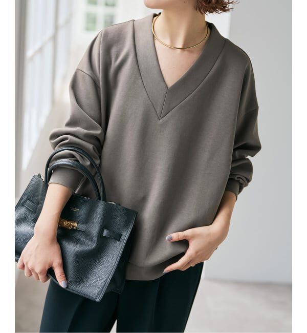 Spick and Span「《予約》ダンボールVネックプルオーバー」|スウェット・ジャージ|
