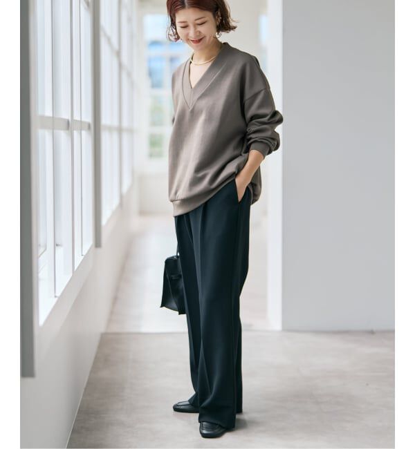 Spick and Span「《予約》ダンボールVネックプルオーバー」|スウェット・ジャージ|