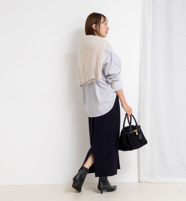 NOLLEY'S sophi「《セットアップ対応》ウォッシャブルダブルサテンイージースカート」|タイト|