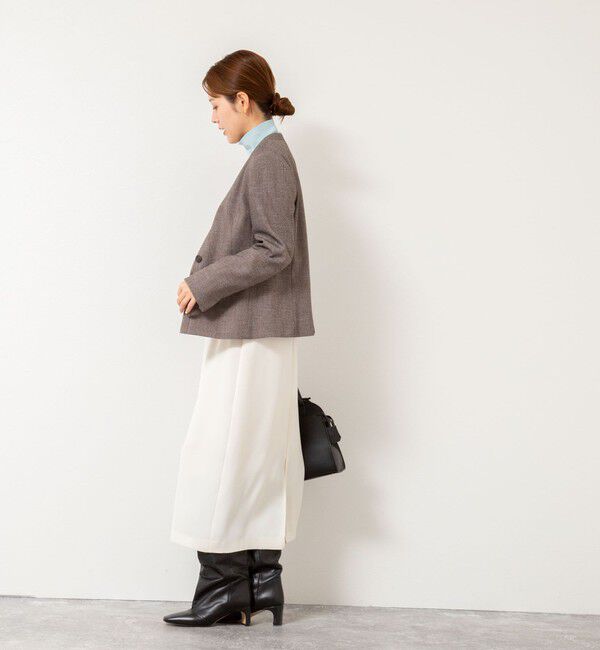 NOLLEY'S sophi「《セットアップ対応》ウォッシャブルウール調ノーカラージャケット」|ノーカラージャケット|