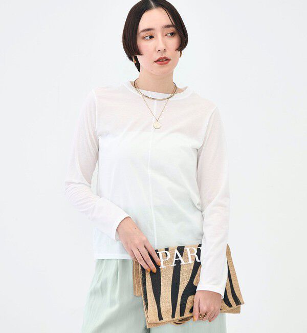 NOLLEY'S「ウォッシャブル綿ナイロンシアーロンＴ」|Tシャツ・カットソー|
