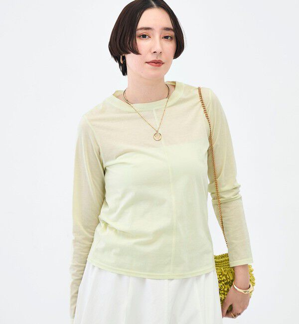 NOLLEY'S「ウォッシャブル綿ナイロンシアーロンＴ」|Tシャツ・カットソー|