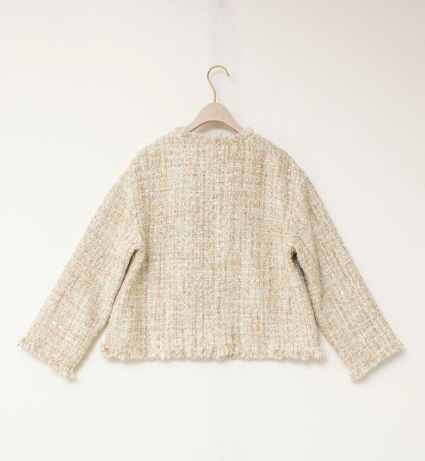 NOLLEY'S sophi「【WEB＆一部店舗限定アイテム】シャイニーツイードノーカラーJK」|ノーカラージャケット|