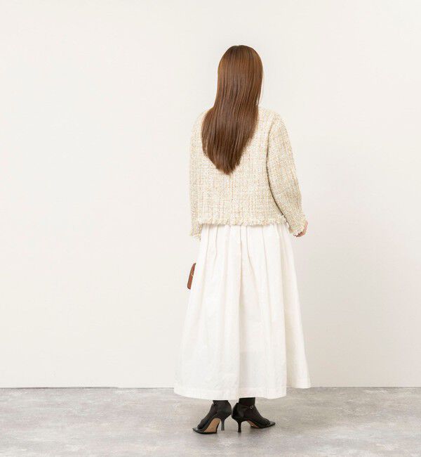 NOLLEY'S sophi「【WEB＆一部店舗限定アイテム】シャイニーツイードノーカラーJK」|ノーカラージャケット|