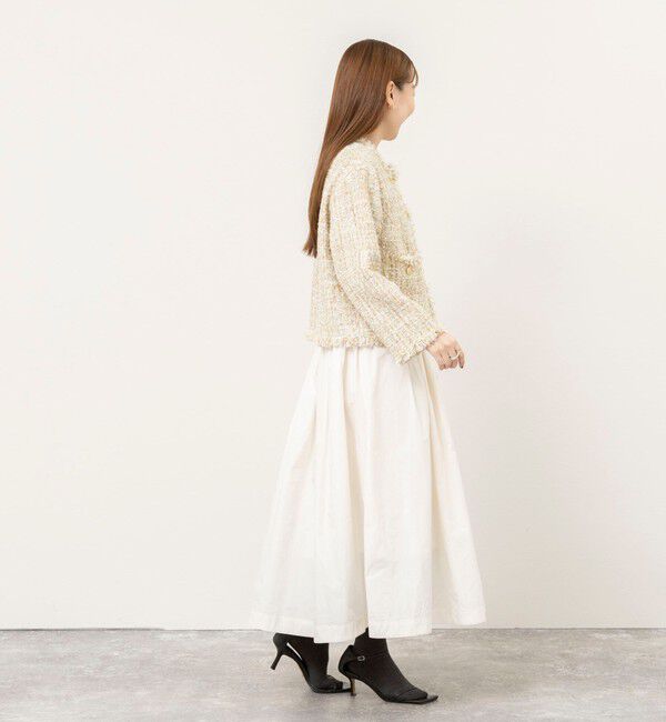 NOLLEY'S sophi「【WEB＆一部店舗限定アイテム】シャイニーツイードノーカラーJK」|ノーカラージャケット|