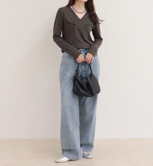 fredy emue「ドビーカットVネックピコレースプルオーバー」|Tシャツ・カットソー|