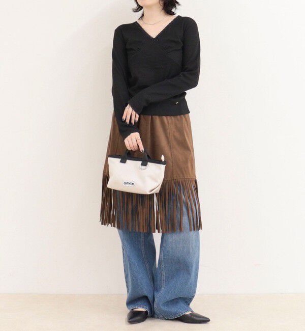 fredy emue「ドビーカットVネックピコレースプルオーバー」|Tシャツ・カットソー|