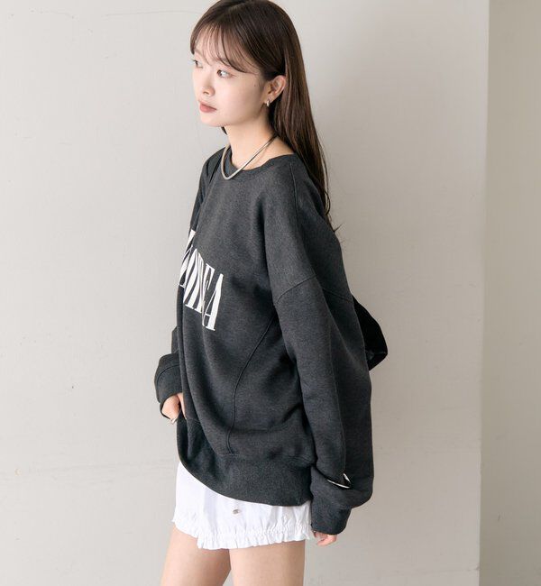  「フロッキーロゴ裏起毛スウェット」|Tシャツ・カットソー|
