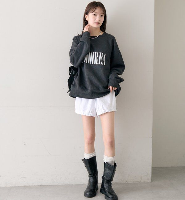  「フロッキーロゴ裏起毛スウェット」|Tシャツ・カットソー|