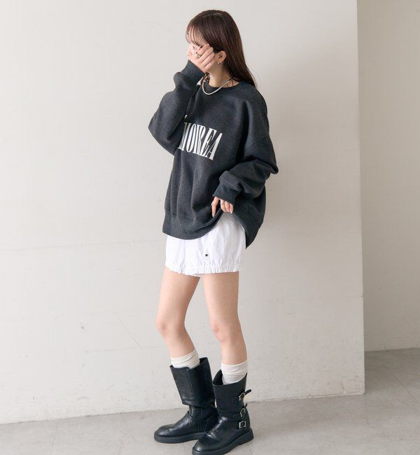  「フロッキーロゴ裏起毛スウェット」|Tシャツ・カットソー|