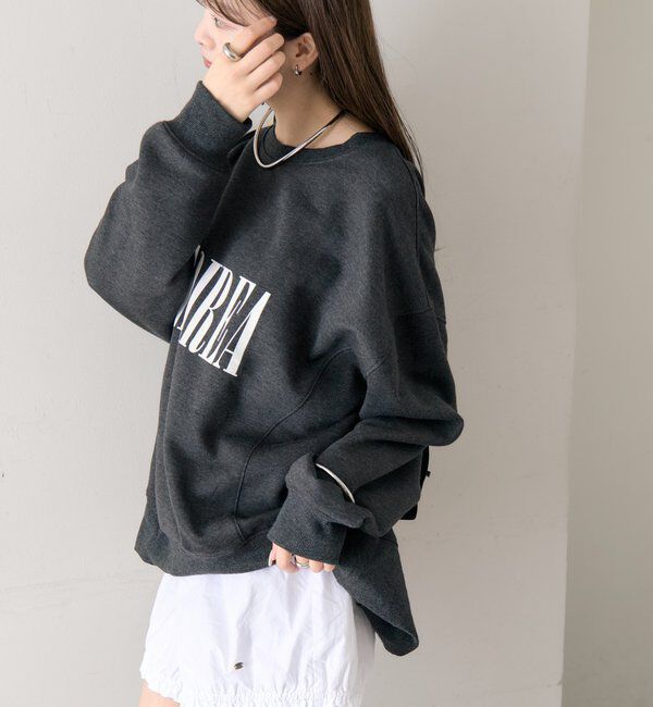  「フロッキーロゴ裏起毛スウェット」|Tシャツ・カットソー|
