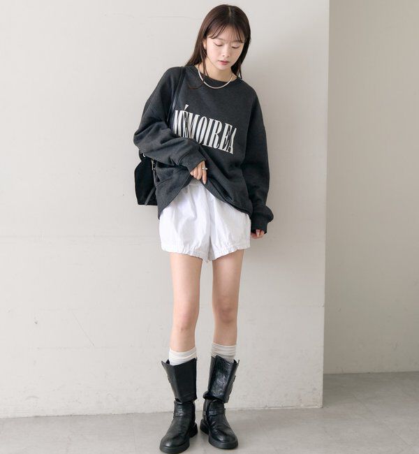  「フロッキーロゴ裏起毛スウェット」|Tシャツ・カットソー|