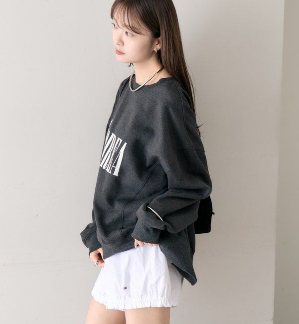  「フロッキーロゴ裏起毛スウェット」|Tシャツ・カットソー|
