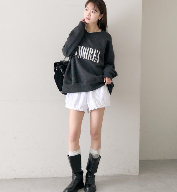  「フロッキーロゴ裏起毛スウェット」|Tシャツ・カットソー|