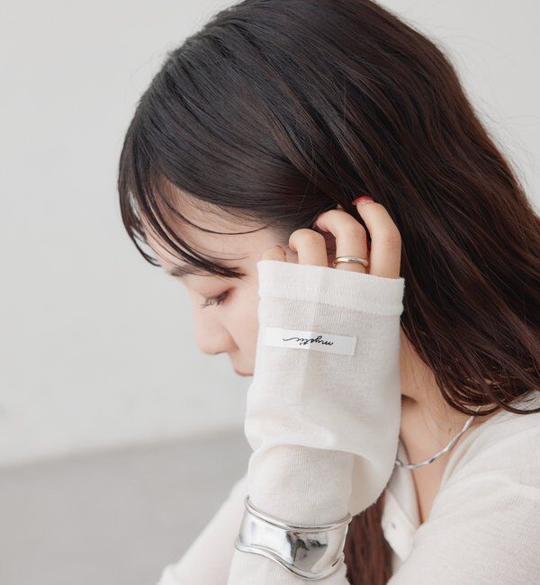  「〈新色ホワイト2〉【インナー使いに優秀アイテム/7色展開】シアーヘンリーロンT」|Tシャツ・カットソー|