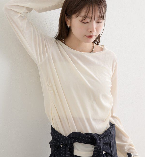  「ベロアメローロングTシャツ」|Tシャツ・カットソー|