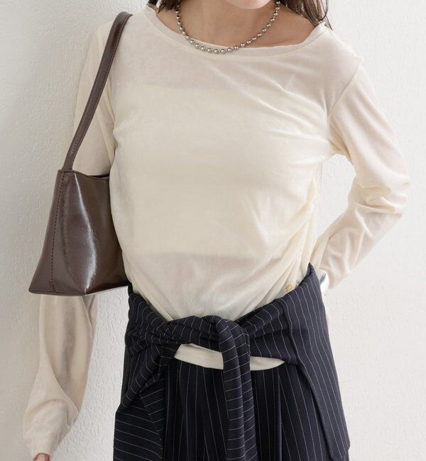  「ベロアメローロングTシャツ」|Tシャツ・カットソー|