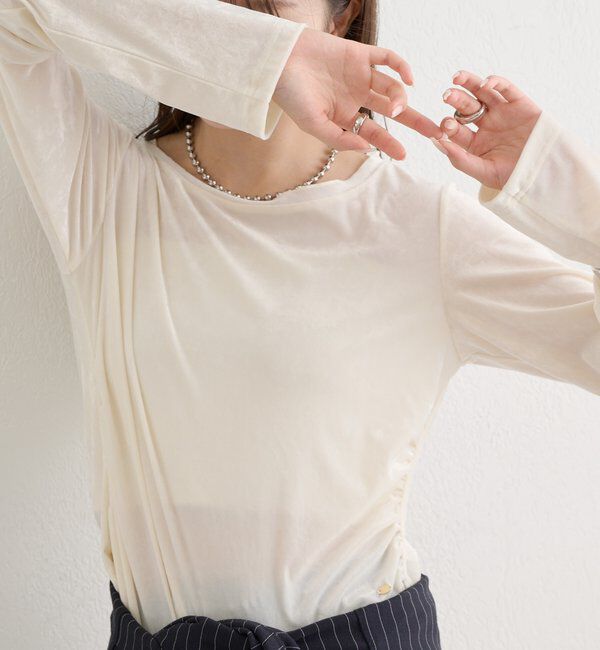  「ベロアメローロングTシャツ」|Tシャツ・カットソー|