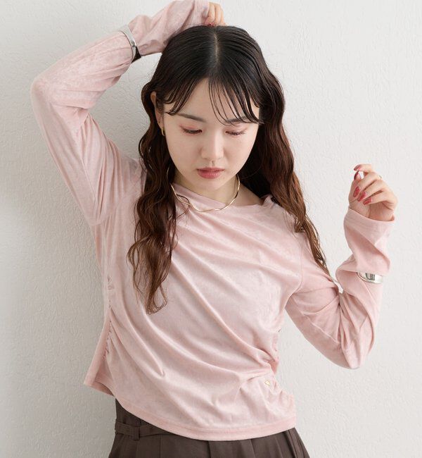  「ベロアメローロングTシャツ」|Tシャツ・カットソー|