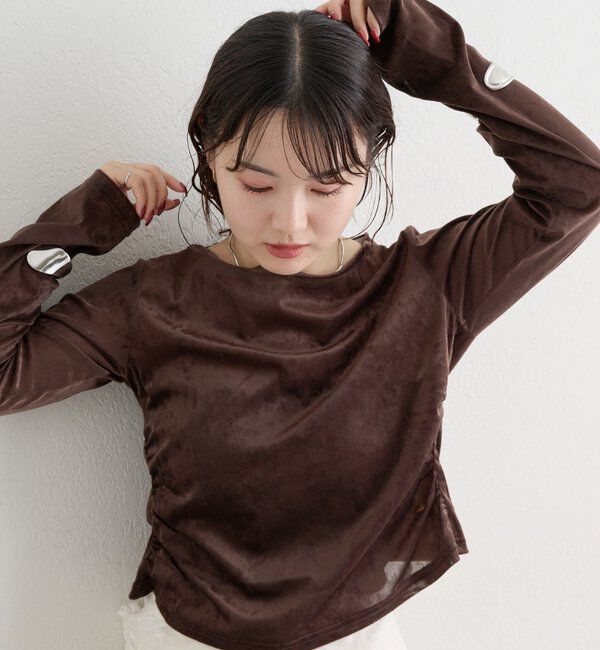  「ベロアメローロングTシャツ」|Tシャツ・カットソー|