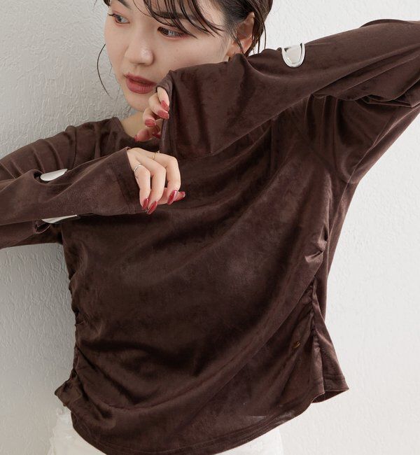  「ベロアメローロングTシャツ」|Tシャツ・カットソー|