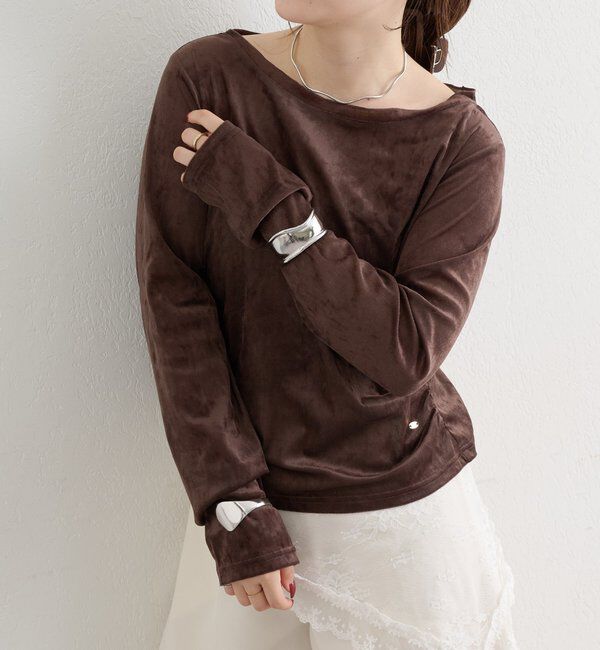  「ベロアメローロングTシャツ」|Tシャツ・カットソー|