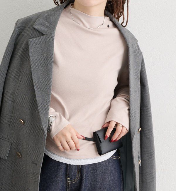  「長袖プレート付きハイネックカットソー」|Tシャツ・カットソー|