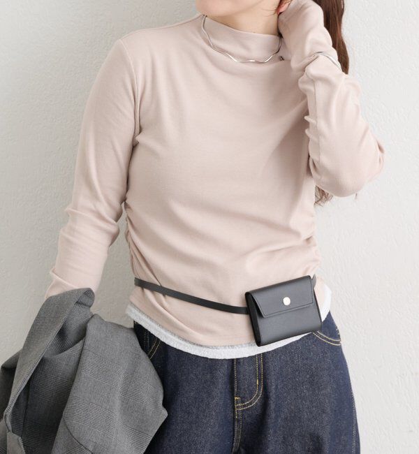 「長袖プレート付きハイネックカットソー」|Tシャツ・カットソー|