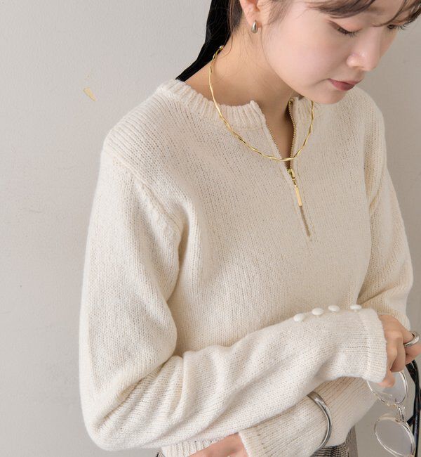  「【前後2WAYで着れる◎】コンパクトニット」|パーカー|