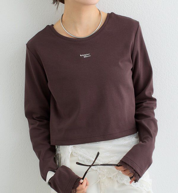 「ポイントロゴチビロングTシャツ」|Tシャツ・カットソー|