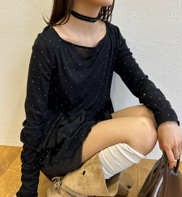  「ウェーブティアードプルオーバー」|Tシャツ・カットソー|ブラック