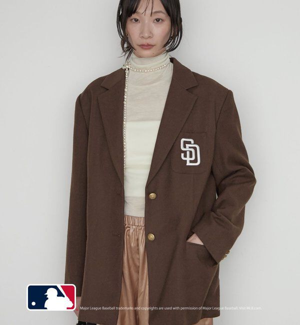  「【MLB/メジャーリーグベースボール】ロゴジャケット」|テーラードジャケット|