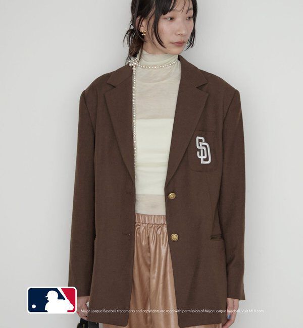  「【MLB/メジャーリーグベースボール】ロゴジャケット」|テーラードジャケット|