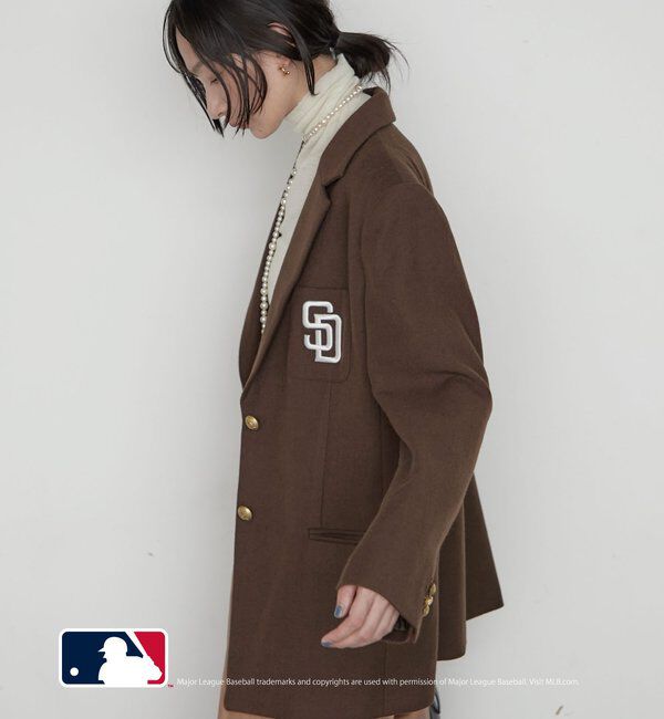  「【MLB/メジャーリーグベースボール】ロゴジャケット」|テーラードジャケット|