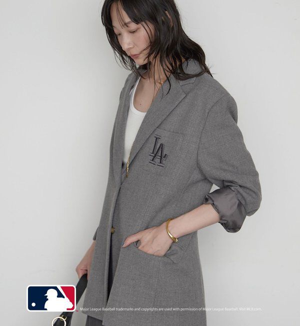  「【MLB/メジャーリーグベースボール】ロゴジャケット」|テーラードジャケット|
