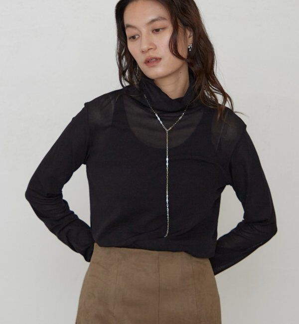  「《万能インナー》メッシュハイネックプルオーバー」|Tシャツ・カットソー|