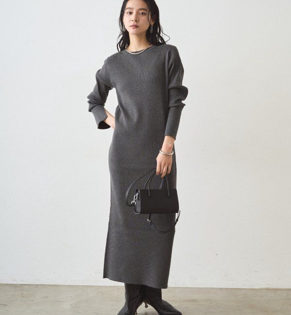  「《WEB限定》リブニットワンピース」|ワンピース|