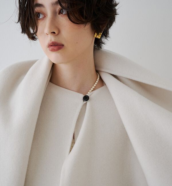 Rouge vif「【2サイズ展開】ストール/マフラー付き変形リバーコート」|その他|