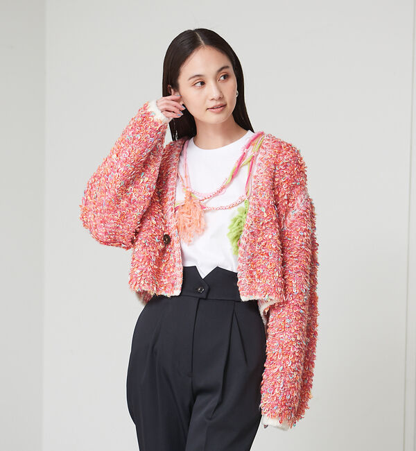 qualite「【boussole&times;qualite】クロシェネックレスロンT」|Tシャツ・カットソー|