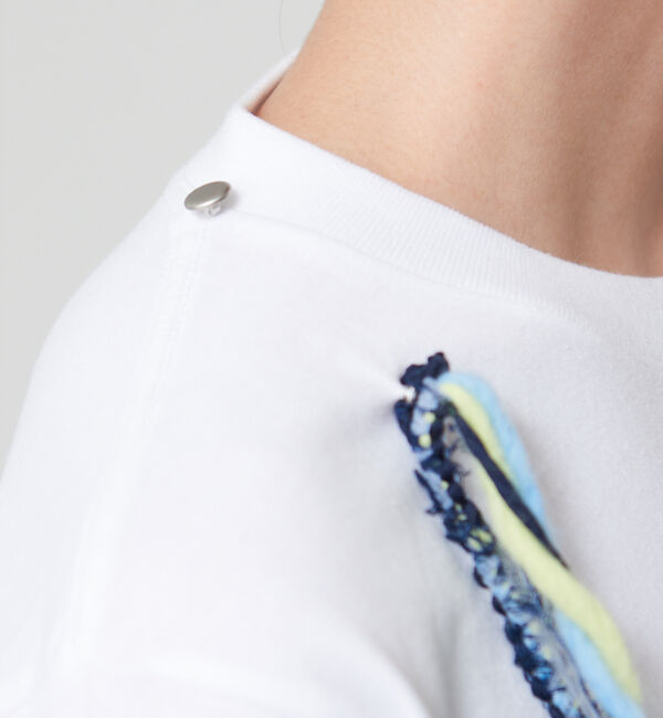 qualite「【boussole&times;qualite】クロシェネックレスロンT」|Tシャツ・カットソー|