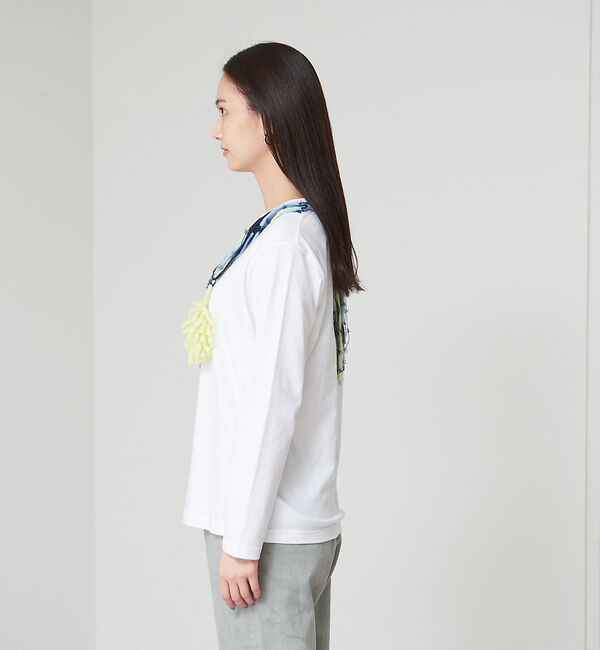 qualite「【boussole&times;qualite】クロシェネックレスロンT」|Tシャツ・カットソー|