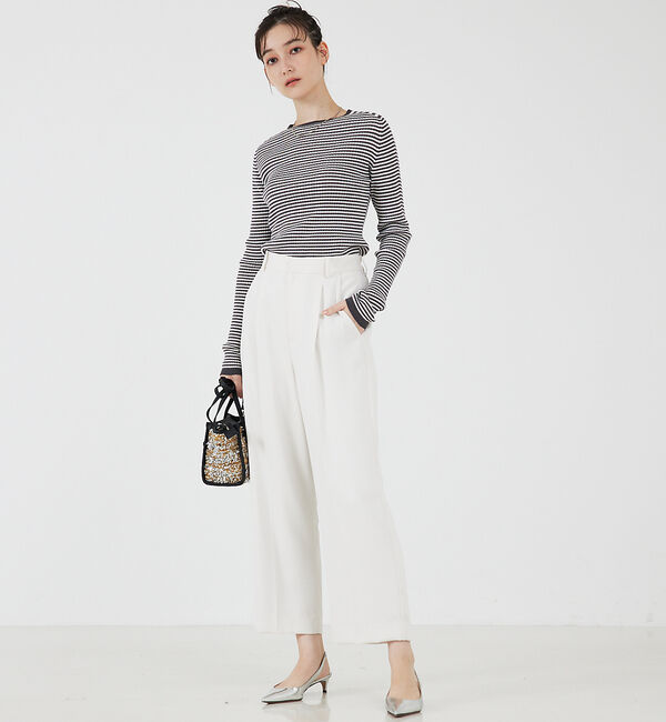 qualite「【日本製/2024AW】シームレスクルーネックニット」|ニット・セーター|