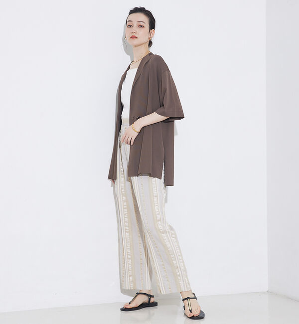 qualite「【セットアップ対応】キュプラストライプパンツ」|その他|