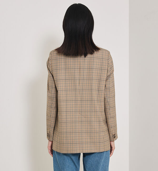 qualite「【Oggi・Can Cam 掲載】【セットアップ対応】TWツイルチェックテーラー」|テーラードジャケット|